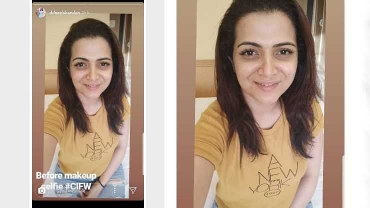 "மேக்கப் போடுவதற்கு முன் டிடி எடுத்த செல்ஃபி" - ஆத்தீ... என்ன இப்படி இருக்கீங்க..!